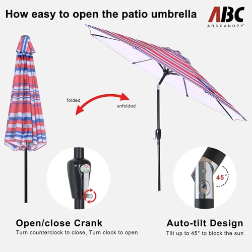 Image of ABCCANOPY 9FT Patio Umbrella Outdoor 8 Ribs Table Umbrella
