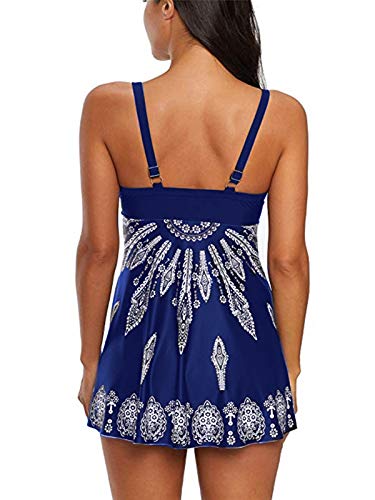 image for Century Star Women's Printed Swimsuit Two Piece Tankini Swimsuits Stri