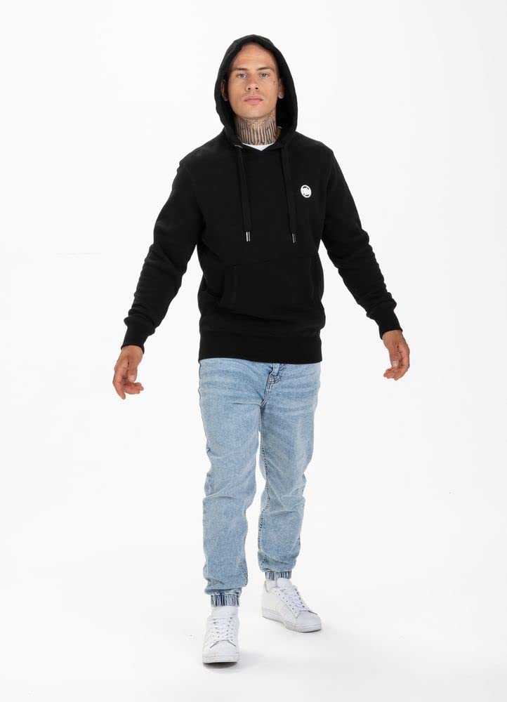Pit Bull West Coast bluza z kapturem Small Logo 21 czarna, czarny, M
