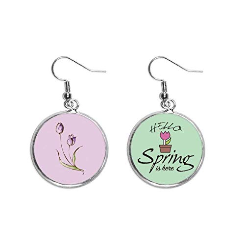 Pendientes de tulipán púrpura para tus looks de primavera y paseos