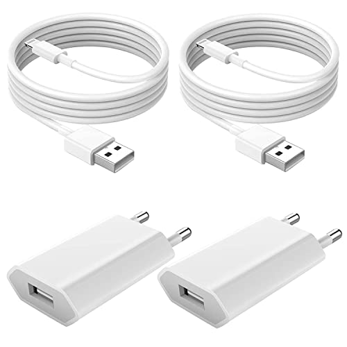 Unique Secure Chargeur iPhone [Apple MFi Certifié] 2Pack Rapide USB et Câble de 1M Lightning Adaptateur Secteur Prise Universel pour 12/SE/13/11/X/XS/XS Max/XR/8/7/8P Cover