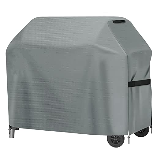 GARPROVM Funda para Barbacoa Impermeable, Cubierta para Barbacoa 420D Oxford, Protector para Barbacoa Anti Viento/UV/Impermeabilidad para Weber, Brinkmann,Outback,Char Broil etc (147x61x122cm, Gris)