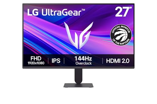 LG Gaming Monitor 27G411A-B Ultragear 27-inch/Full HD (1920 x 1080) / IPS / 144Hz (O/C)/ 1ms MBR/NVIDIA G-Sync Compatible, AMD FreeSync / HDR10 / HDMI, DisplayPort/Slim Stand Black