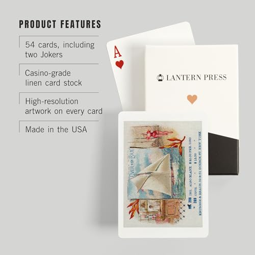 Baraja de Cartas Lantern Press Cigar Box Póker 52 Cartas miniatura 3