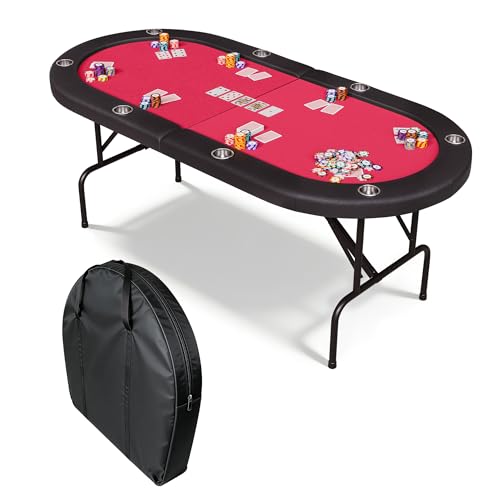 Garvee 8 Player Foldable Poker Table with Accessories