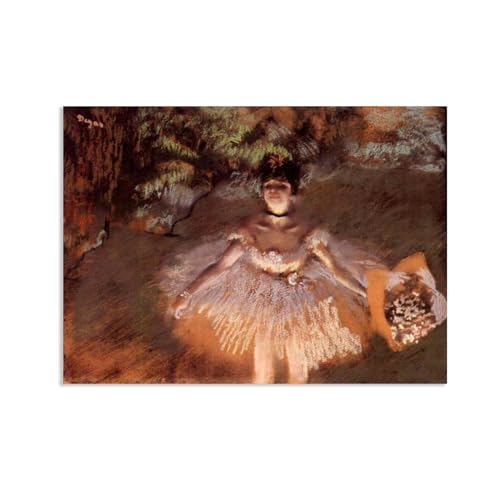 Reproduction de Peintures à l'huile Danseur sur scène de Degas, cadre intérieur en bois