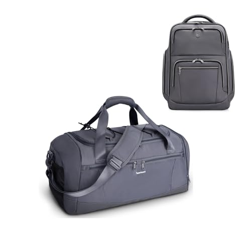 Gym Bag with Shoe Compartment and Yoga Mat Holder & Laptop Backpack Computer Bag