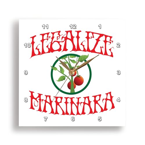 3dRose Wall Clock Silent - 13 inch - Legalize Marinara