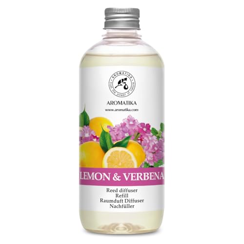 Reed Diffuser Refill Lemon & Verbena 17 Fl Oz - Home Fragrance - Air Freshener - Room Freshener - Relaxation Fragrance - Scented Diffusers - Citrus Scent - Aromatherapy