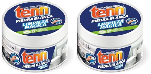Tenn Piedra Blanca Limpieza 375g: Limpiador Universal con Arcilla - Desengrasa y Abrillanta Todas las Superficies (Paquete de 2)