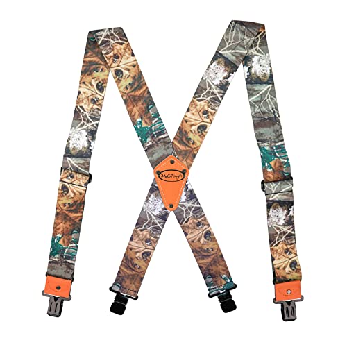 Image of MELOTOUGH Men's Suspender 2 inch Wide Partial Elastic Strap for Jeans Pants