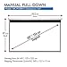 Akia Screens 100 inch Projector Screen Pull Down Manual B 16:9 8K 4K HD 3D Ceiling Wall Mount White Portable Projection Screen Retractable Auto Locking for Indoor Movie Home Theater Office AK-M100H1