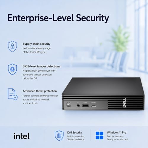 Dell Pro Micro QCM1250 Desktop, Intel i5-14500T, 16GB DDR5 RAM, 512GB SSD - 4