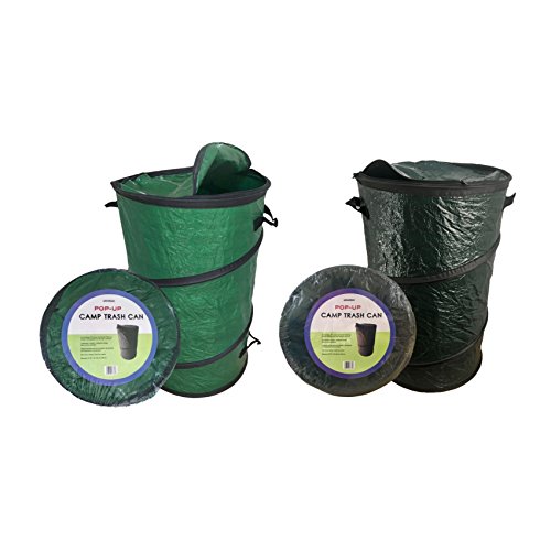 Oswego Camping and Outdoor Trash and Recycle Containers, 2-Pack, Collapsible