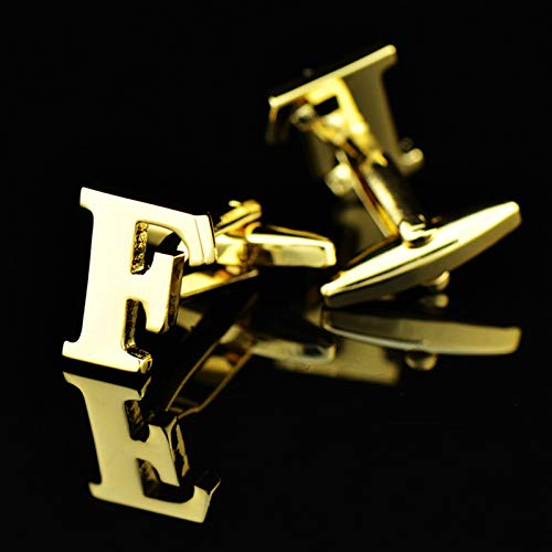 Mancuernillas Hombre Letra F Doradas miniatura 4