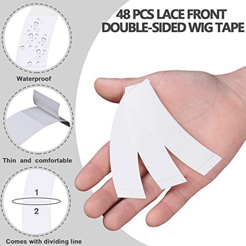 image for Sajoo 48 Piece Wig Tape for Lace Front Wigs Tape Strips in Extension D