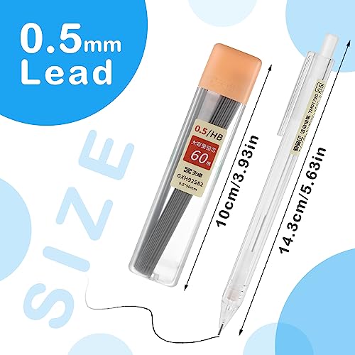 TIESOME 6PCS Transparent Mechanical Pencil Set - Image 2