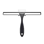 AmazerBath Squeegee for Shower Glass Door, Shower Squeegee for Glass Doors - All-Purpose Squeegee with Hook for Shower Doors, Windows, Mirrors, Tiles and Car Glass, 10 Inches