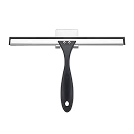 AmazerBath Squeegee for Shower Glass Door, Shower Squeegee for Glass Doors - All-Purpose Squeegee with Hook for Shower Doors, Windows, Mirrors, Tiles and Car Glass, 10 Inches