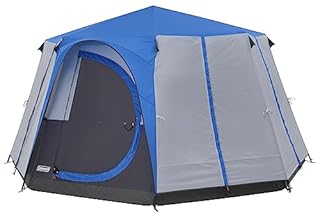 Coleman Tent Octagon, 6 to 8 Man Festival Dome Tent, Waterproof Family Camping Tent with Sewn-in Groundsheet