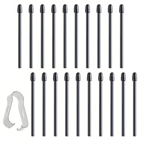 Filzspitzen für Remarkable 2 mit Installationswerkzeug, 20 Stück Tips für Remarkable, Ersatz Stiftspitze Maker, Schreibzubehör für Remarkable 1&2 Remarkable Maker Plus (Schwarz)