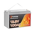 TechCella 12V 100Ah Lithium Battery Group 31, 100A BMS, Low Temp Cut Off, Deep Cycle, 12V 100Ah LiFePO4 Battery for Trolling Motor, Camping, RV, Solar, Off Grid, Boat