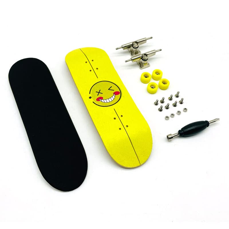 Pro Fingerboard Complete 30mm Skateboard Mini Small Hand Skate Professional Finger Board Full Wood Maple Wheels with Bearings for Kids (A2)