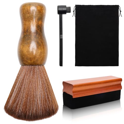 Vinyl Record Cleaning Kit, Bettoor 3-in-1 Record Cleaner, Clean Brush for Vinyl Record, Includes Velvet Brush, Microfiber Brush, Stylus Brush & Storage Pouch