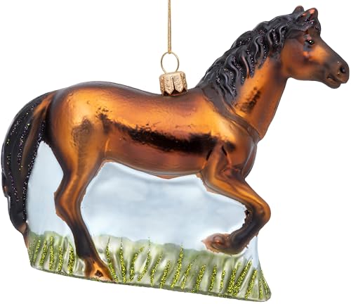 SIKORA Pferd besondere Weihnachtskugel Glas Christbaumschmuck Deko...