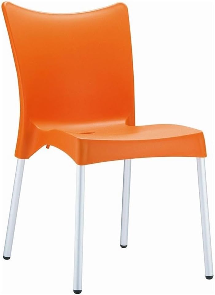 Compamia Juliette Resin Patio Dining Chair in Orange (Set of 2)