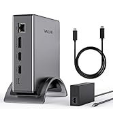 Laptop Docking Station, PD3.1 Triple Display Dock with 140W Power, 8K@30Hz/4K@144Hz HDMI*2 + Disp...