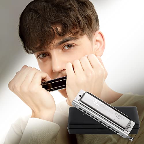 Swan 1040H-1 Chromatic Harmonica 10 Holes Deluxe Harmonica C Key thumb #5
