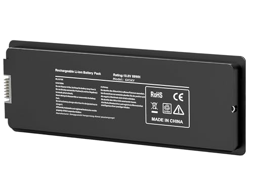 Jbery 59Wh A1185 A1181 Laptop Battery Replacement for Apple for MacBook 13 A1185 A1181 MA561 MA561FE/A MA561G/A MA254 MA255 MB402 MA566 MA561J/A [10.8V Black] High Performance