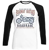  Teesandengines Men\'s Moto Guzzi v7 Sport 71 Road Rage Black Long Sleeved T-Shirt Size Small