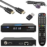 ✓ LIEFERUMFANG: Octagon SFX6018 S2 + IP Full HD IP-Receiver, Fernbedienung, NONIC HDMI-Kabel, Bedienungsanleitung, Netzteil 12V, IR-Empfänger, 300Mbit/s USB WiFi Stick, 2x Batterien (AAA)