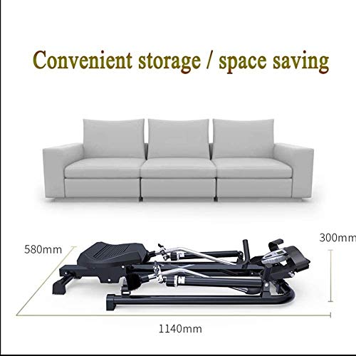Image of Rowing Machine Multi-Function Rowing Machine 6-Stage Hydraulic Resistance Adjustment 120Kg Max Weight Exercise Fitness Machine for Home Gym