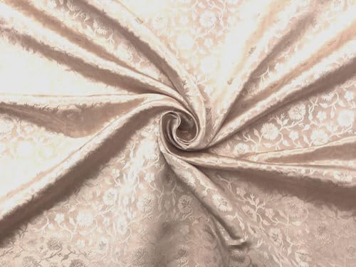 Tissu brocart 100% pure soie Jacquard floral haut de gamme BRO1113