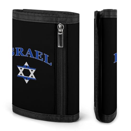 Israel Flag Israelites Israeli Men's Casual Wallet Trifold Minimalist Wallet ID Card Holder Wallet with Coin Pocket3
