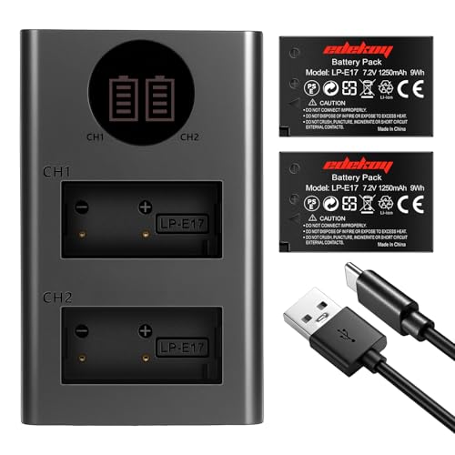 Cargador LP-E17 para Canon EOS RP y R8 que soluciona los cortes de energía repentinos