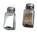 Dependable Industries 4pc Glass Salt & Pepper Shakers: Retro Design for Kitchen, Dining, Restaurants, Parties, Picnics, BBQs. Easy Refill, Durable