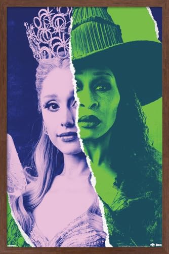Trends International Wicked: For Good (2025) - Torn Wall Poster, 34L x 22.4W, Mahogany Framed Version