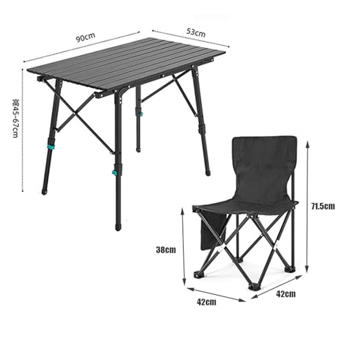 Table et chaises de camping pliantes en aluminium réglable - 4