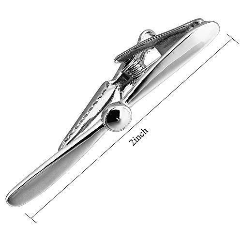 HAWSON 2 inch Tie Clip for Men-Novelty Propeller Necktie Bar Clip,Tie Pin,Special Interesting Gift for Men4