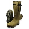 Dirt Boot Neoprene lined Gamekeeper Wellington Muck Field Gusset Boots Wellies (Khaki, 10) #1