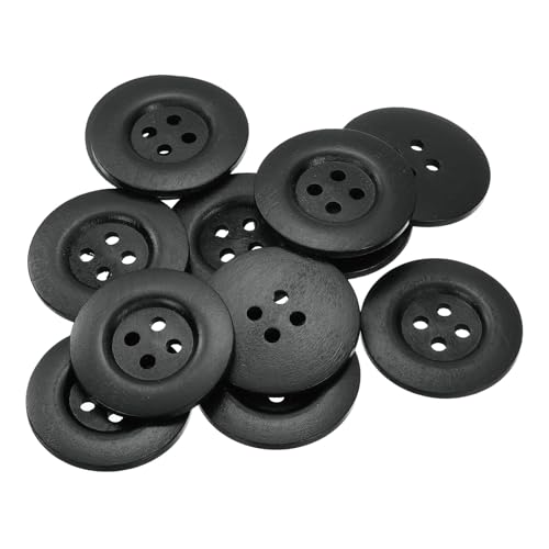 uxcell 20Pcs Large Wooden Buttons, 50mm(2