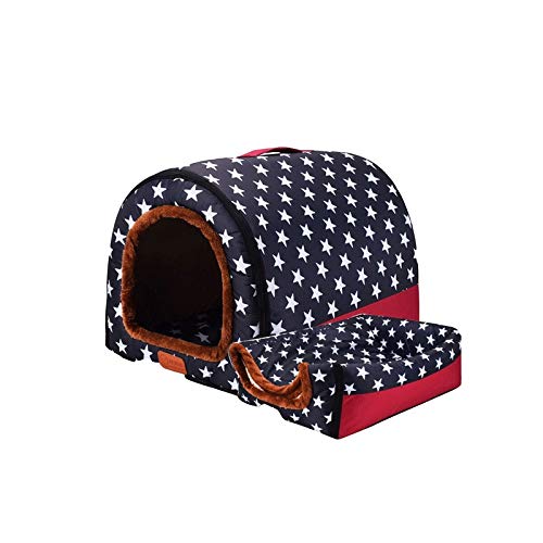 Tapis de chenil confortable pour grands chiens et chiots lavables Octopus Feet rouge XL