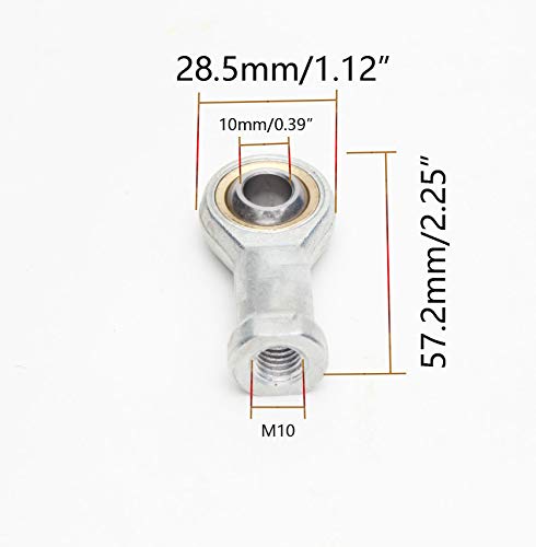 Smartsails Si10T / K,Phs10A Aperture 10Mm Inner Diameter Self-Lubricating Rod End Joint Bearing Female Thread Female Right Hand 2 Pieces #TOP1