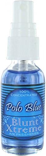 Blunt Xtreme The Polo Blue Type Air Freshener 100% Ultra Concentrated Oil Based Spray - Ideal for Bathroom, Home, Car, Office & More - Smokers’ 1st Choice - Long Lasting Effects - 1oz Bottle