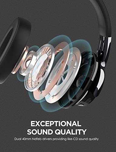 AUSDOM Bluetooth Kopfhörer Over-Ear, ANC8 Kopfhörer mit Aktiver Geräuschunterdrückung und Mikrofon, Faltbarer Kabelloser… - Image 4