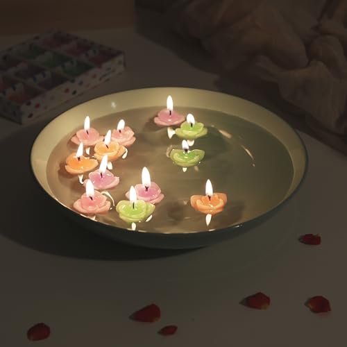 Image of Oye Happy - Floating Candle Set (12 pcs, Mixed Designs) | Decorative Home & Festive Decor Accent